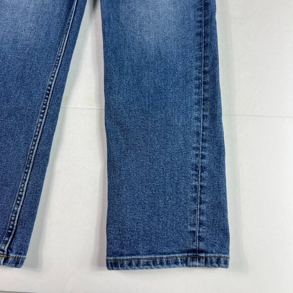 Re/Done Jean Women 25x26* 70s Stove Pipe High Rise Skinny Crop Blue Denim Tag 25 - Picture 4 of 16